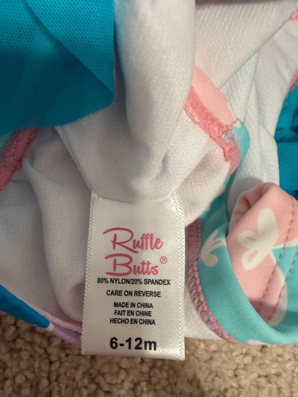 Ruffle Butts Girls Swim Bikini in Pink, Purple, Teal, Blue - Picture 5 of 6